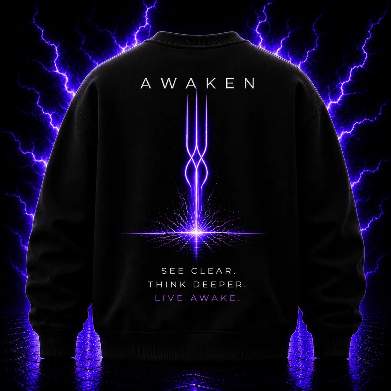 AWAKEN Crewneck - Black back