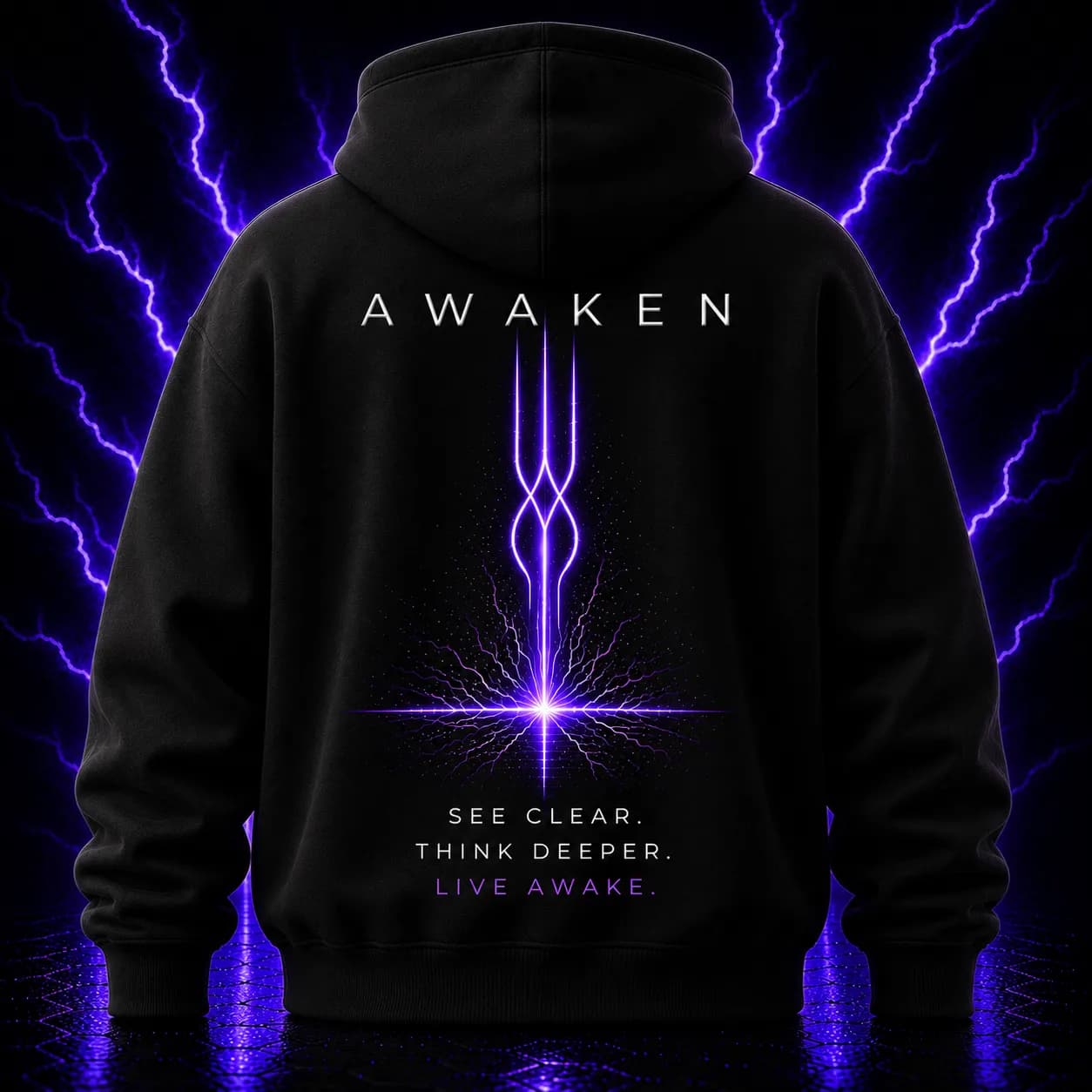 AWAKEN Hoodie - Black back