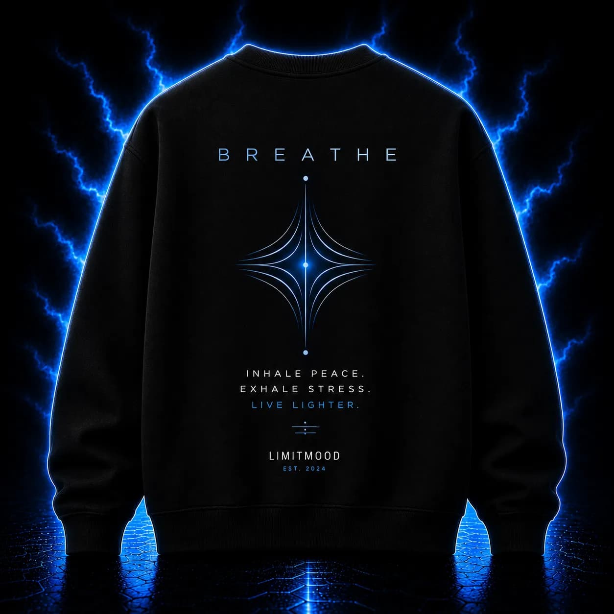 BREATHE Crewneck - Black back