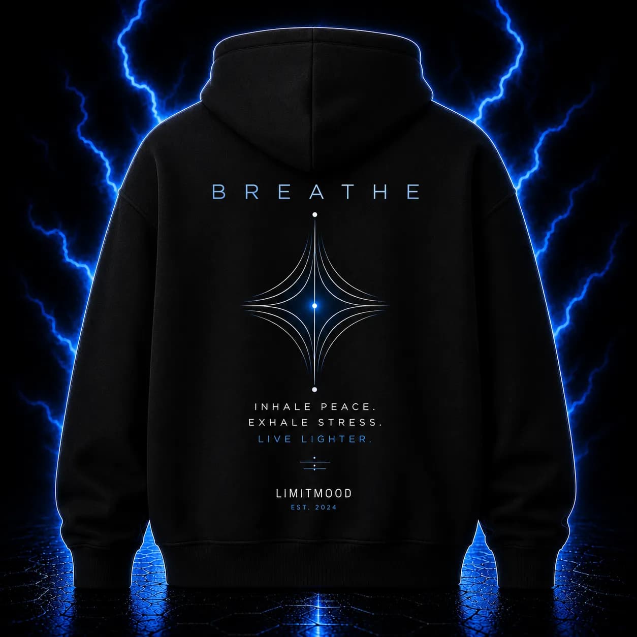 BREATHE Hoodie - Black back