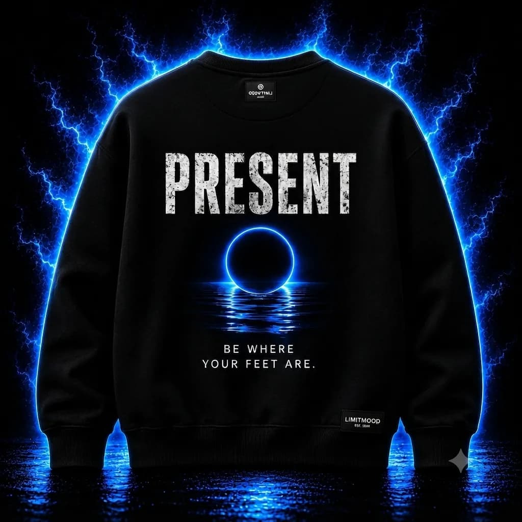PRESENT Crewneck - Black back