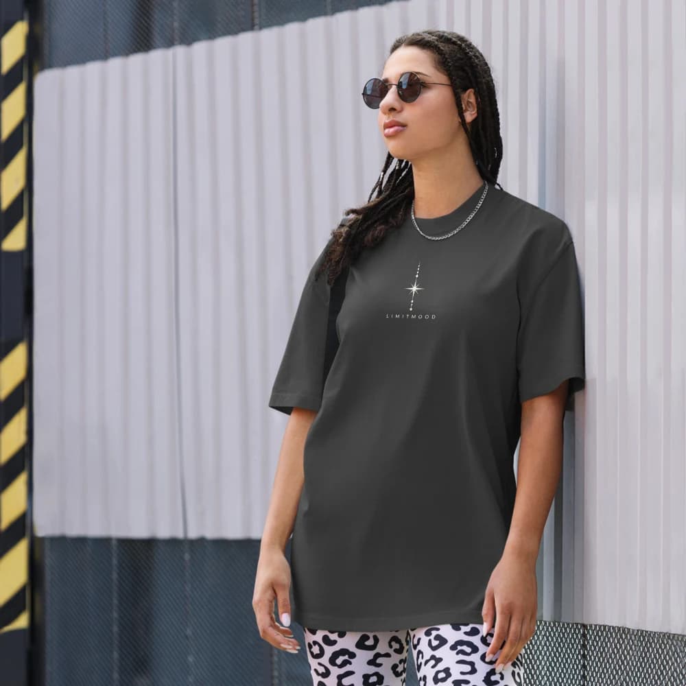 HORIZON Oversized Tee - Faded Black